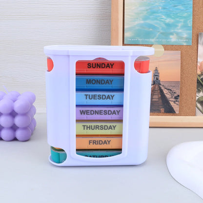 7 Days Pill Medicine Box Weekly Monthly Tablet Holder Storage Organizer Container Case Pill Box Splitters Pharmacy Pill Case